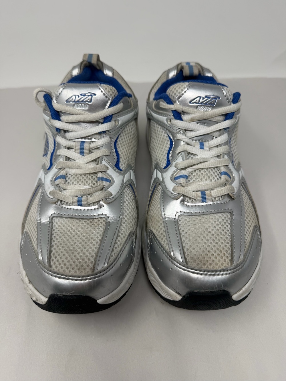 Avia women's Metallic Silver and Royal Blue running Sneakers size 8